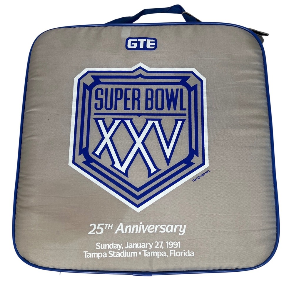 GTE Super Bowl XXV 25th Anniversary‎ Stadium Seat Cushion 1991 Tampa NFL